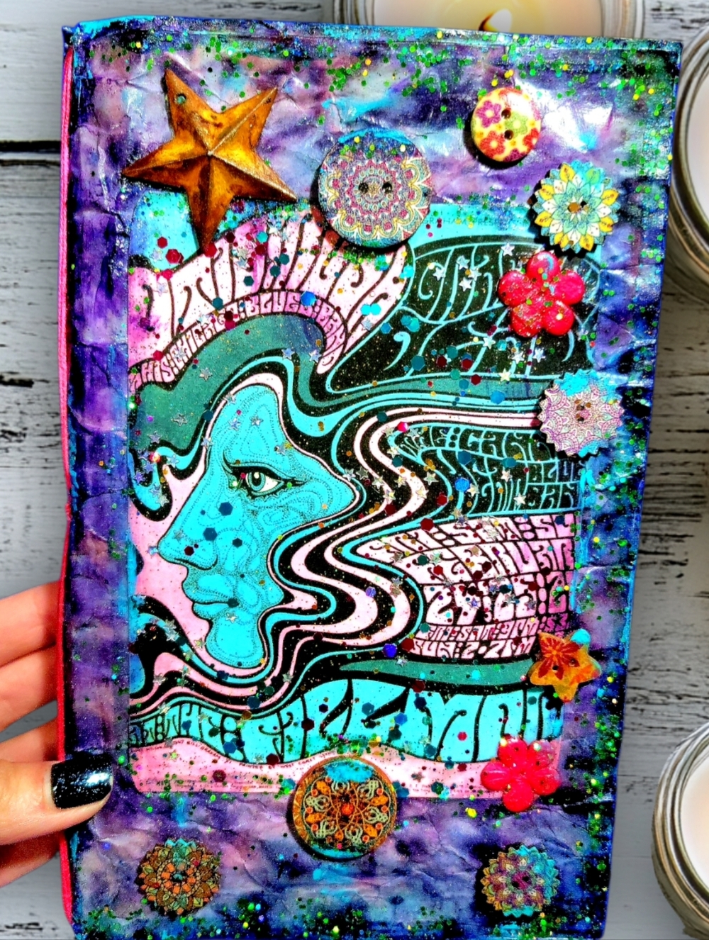 Grateful Dead Music Inspired Junk Journal Handmade Vintage Creative Notebook